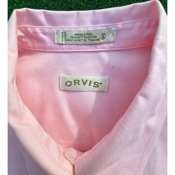ORVIS Women's Size 8 Wrinkle Free Pink Long Sleeve Button Up Cotton Shirt - Picture 5 of 8